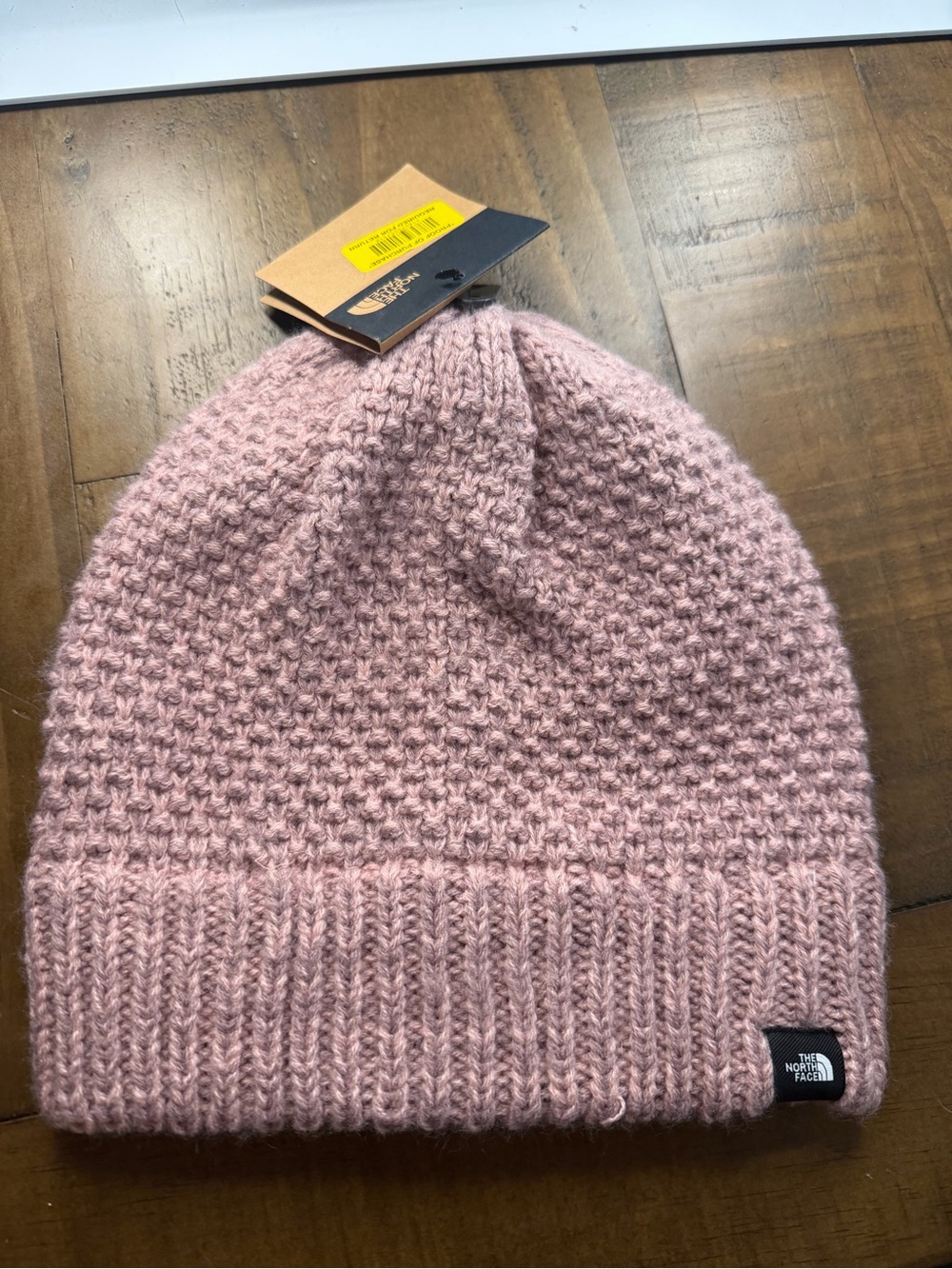 NWT The North Face Purrl STITCH BEANIE mauve pink ROSETN/TWILTMAV OS ONE SIZE